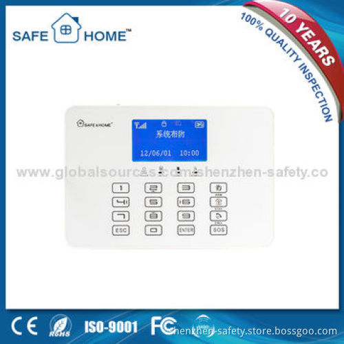 2014 Best Seller GSM Alarm System with Wired Zones, Supports Maximum 8 Remote Controllers